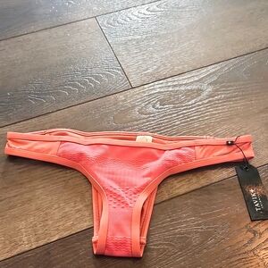 Tavik Swimwear Pink Rose Mauve Textured Boho Jayden Swim Suit Bikini Bottom